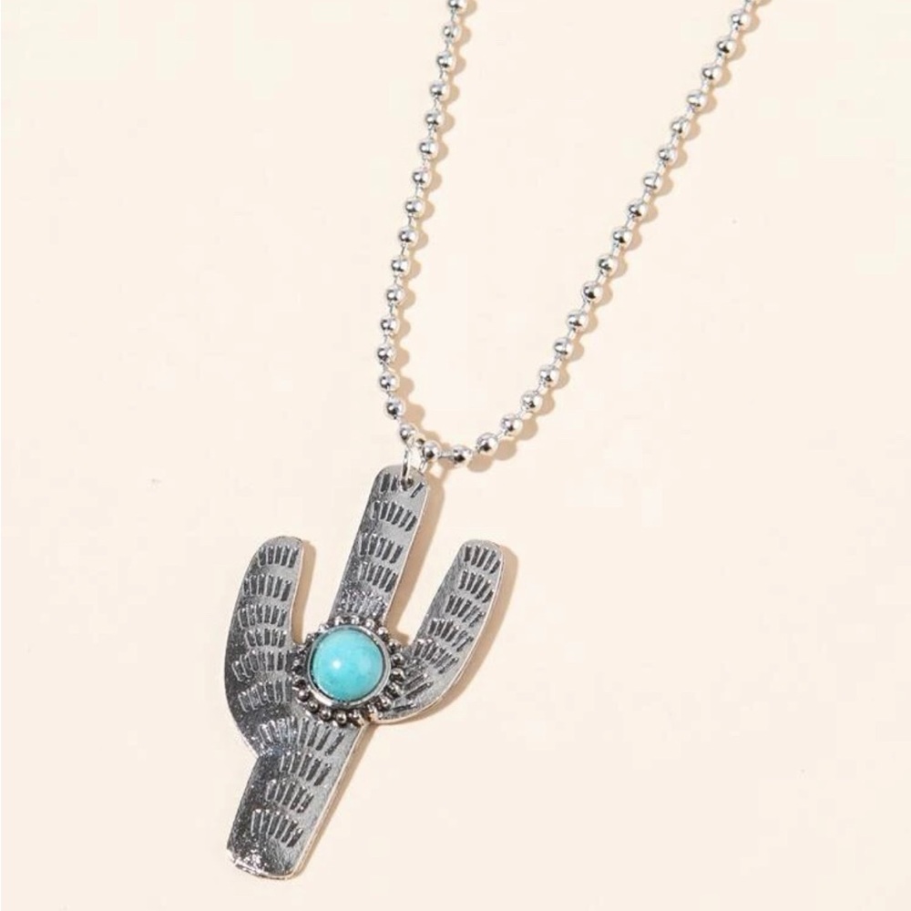 Cactus Necklace w/ Ball Chain - L 23.6 in